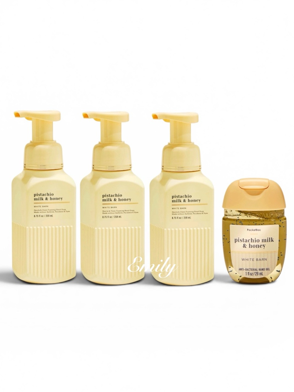 3X Bath & Body Works PISTACHIO MILK & HONEY Luxe Hand Soap + matching refill
